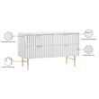 Meridian Furniture Modernist Contemporary Dresser in White Medium Gloss Finish