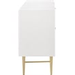 Meridian Furniture Modernist Contemporary Dresser in White Medium Gloss Finish