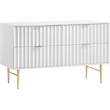 Meridian Furniture Modernist Contemporary Dresser in White Medium Gloss Finish