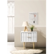 Meridian Furniture Modernist Nightstand in White Medium Gloss Finish