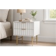 Meridian Furniture Modernist Nightstand in White Medium Gloss Finish