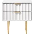 Meridian Furniture Modernist Nightstand in White Medium Gloss Finish