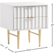Meridian Furniture Modernist Nightstand in White Medium Gloss Finish