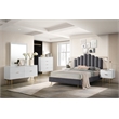 Meridian Furniture Modernist Nightstand in White Medium Gloss Finish