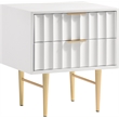 Meridian Furniture Modernist Nightstand in White Medium Gloss Finish