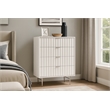 Meridian Furniture Modernist Contemporary Chest in White Medium Gloss Finish