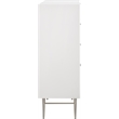 Meridian Furniture Modernist Contemporary Chest in White Medium Gloss Finish