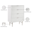 Meridian Furniture Modernist Contemporary Chest in White Medium Gloss Finish