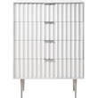 Meridian Furniture Modernist Contemporary Chest in White Medium Gloss Finish
