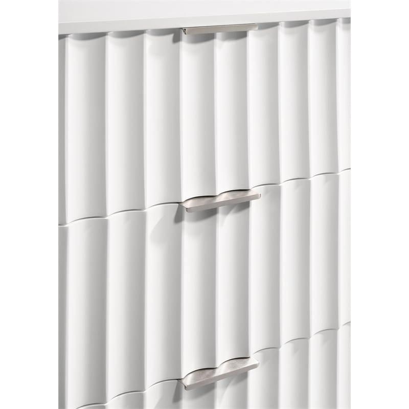 Meridian Furniture Modernist Contemporary Chest in White Medium Gloss Finish