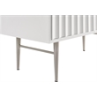 Meridian Furniture Modernist Contemporary Chest in White Medium Gloss Finish
