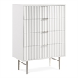 Meridian Furniture Modernist Contemporary Chest in White Medium Gloss Finish