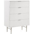 Meridian Furniture Modernist Contemporary Chest in White Medium Gloss Finish