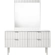 Meridian Furniture Modernist Contemporary Dresser in White Medium Gloss Finish