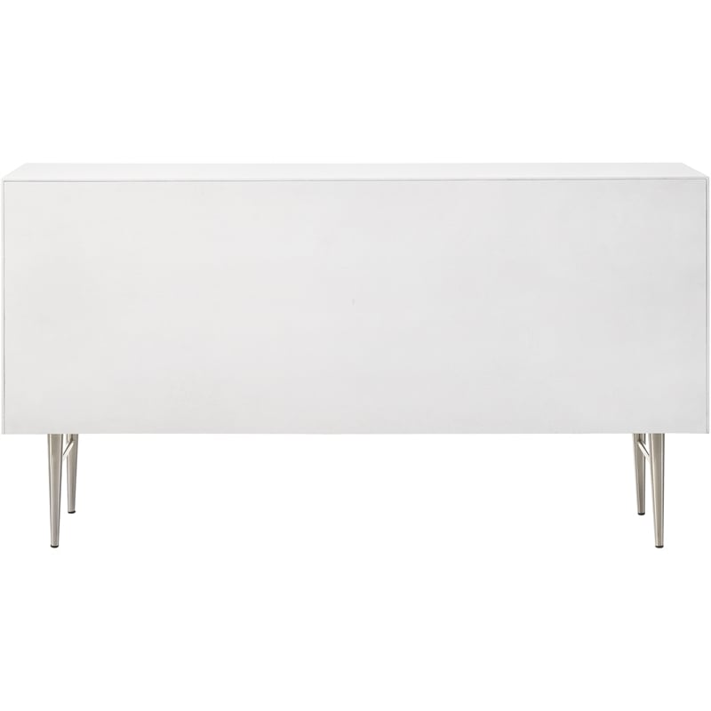 Meridian Furniture Modernist Contemporary Dresser in White Medium Gloss Finish