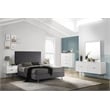 Meridian Furniture Modernist Contemporary Dresser in White Medium Gloss Finish