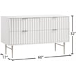 Meridian Furniture Modernist Contemporary Dresser in White Medium Gloss Finish