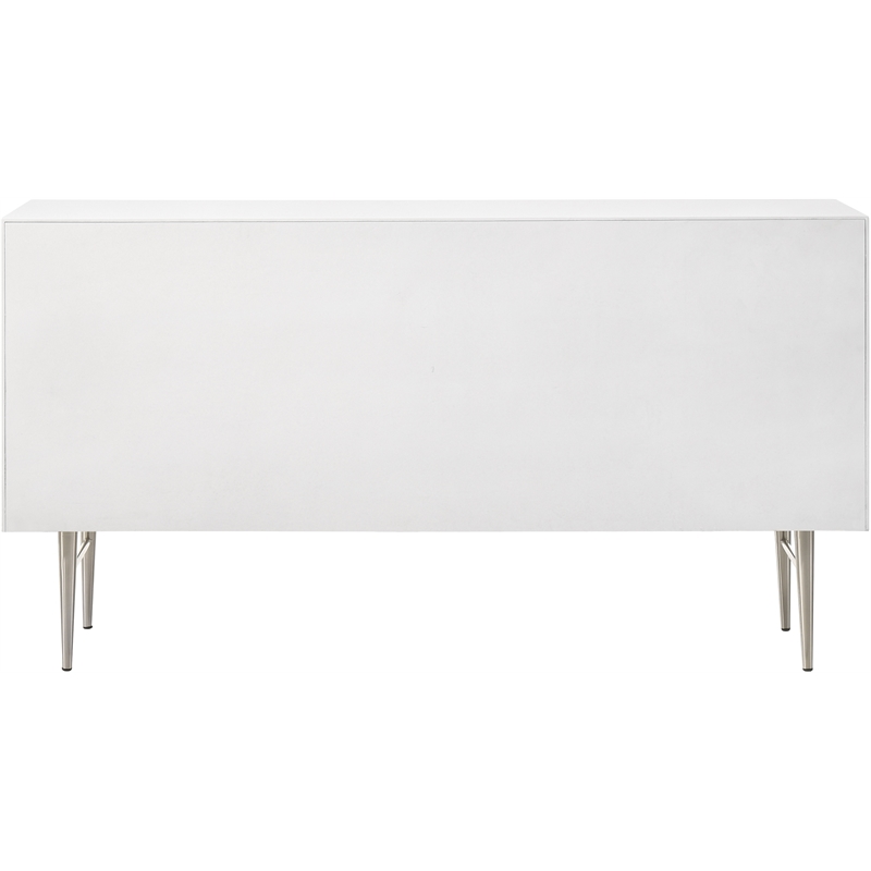 Meridian Furniture Modernist Contemporary Dresser in White Medium Gloss Finish