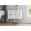 Meridian Furniture Modernist Nightstand in White Medium Gloss Finish