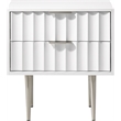 Meridian Furniture Modernist Nightstand in White Medium Gloss Finish
