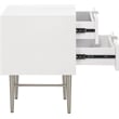 Meridian Furniture Modernist Nightstand in White Medium Gloss Finish