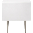 Meridian Furniture Modernist Nightstand in White Medium Gloss Finish