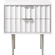 Meridian Furniture Modernist Nightstand in White Medium Gloss Finish