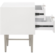 Meridian Furniture Modernist Nightstand in White Medium Gloss Finish