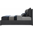 Meridian Furniture Misha Pepper Black Fabric Full Bed