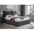 Meridian Furniture Misha Pepper Black Fabric Queen Bed