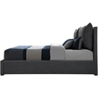 Meridian Furniture Misha Pepper Black Fabric Queen Bed