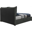 Meridian Furniture Misha Pepper Black Fabric Queen Bed