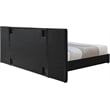 Meridian Furniture Pablo Black Velvet King Bed with Chrome Metal Legs