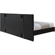Meridian Furniture Pablo Black Velvet Queen Bed with Chrome Metal Legs