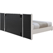 Meridian Furniture Pablo Cream Velvet King Bed with Chrome Metal Legs