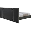 Meridian Furniture Pablo Gray Velvet Queen Bed with Chrome Metal Legs