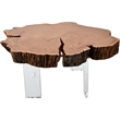 Meridian Furniture Woodland Live Edge Acacia Wood Top Coffee Table