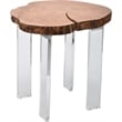 Meridian Furniture Woodland Live Edge Acacia Wood Top End Table