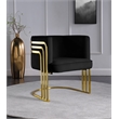 Meridian Furniture Rays Black Velvet Upholstered Accent Chair