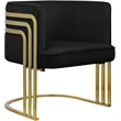 Meridian Furniture Rays Black Velvet Upholstered Accent Chair