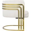 Meridian Furniture Rays Cream Velvet Upholstered Accent Chair