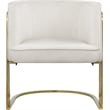Meridian Furniture Rays Cream Velvet Upholstered Accent Chair