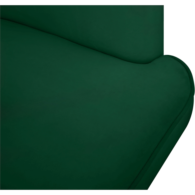 Meridian Furniture Rays Green Velvet Upholstered Accent Chair