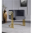Meridian Furniture Rays Gray Velvet Upholstered Accent Chair