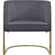 Meridian Furniture Rays Gray Velvet Upholstered Accent Chair