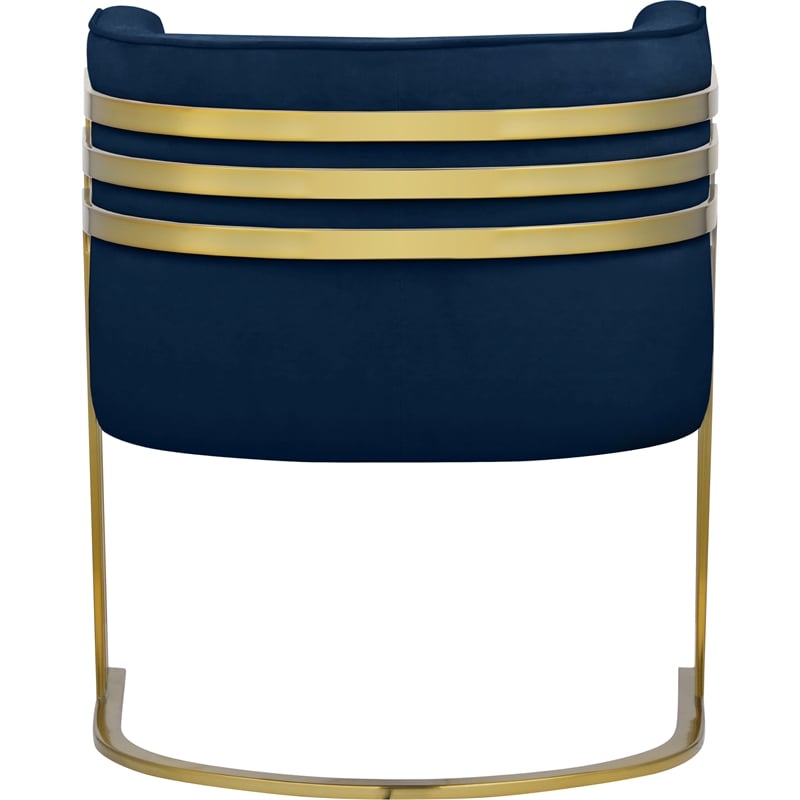 Meridian Furniture Rays Navy Velvet Upholstered Accent Chair