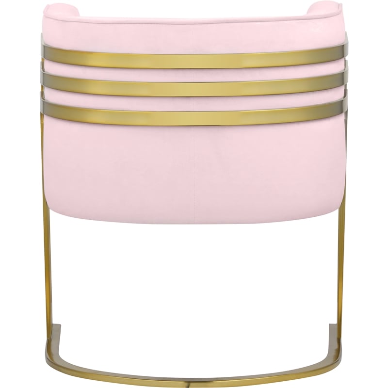 Meridian Furniture Rays Pink Velvet Upholstered Accent Chair