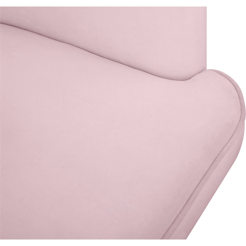 Meridian Furniture Rays Pink Velvet Upholstered Accent Chair