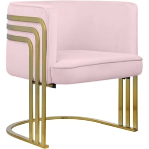 Meridian Furniture Rays Pink Velvet Upholstered Accent Chair