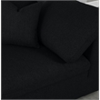 Meridian Furniture Serene Black Linen Fabric Deluxe Modular Corner Chair